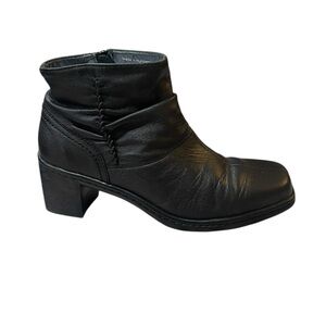 Josef Seibel Black Leather Ankle Boots